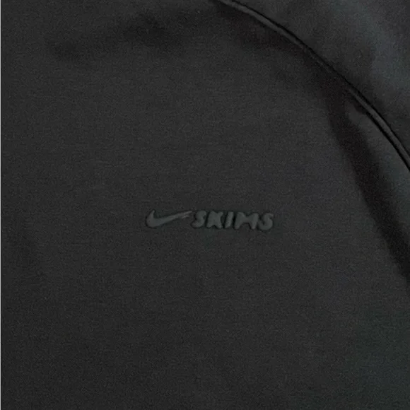 NikeSkims Matte Tricot Oversized Track Jacket Full Zip, Obsidian Black Size XL